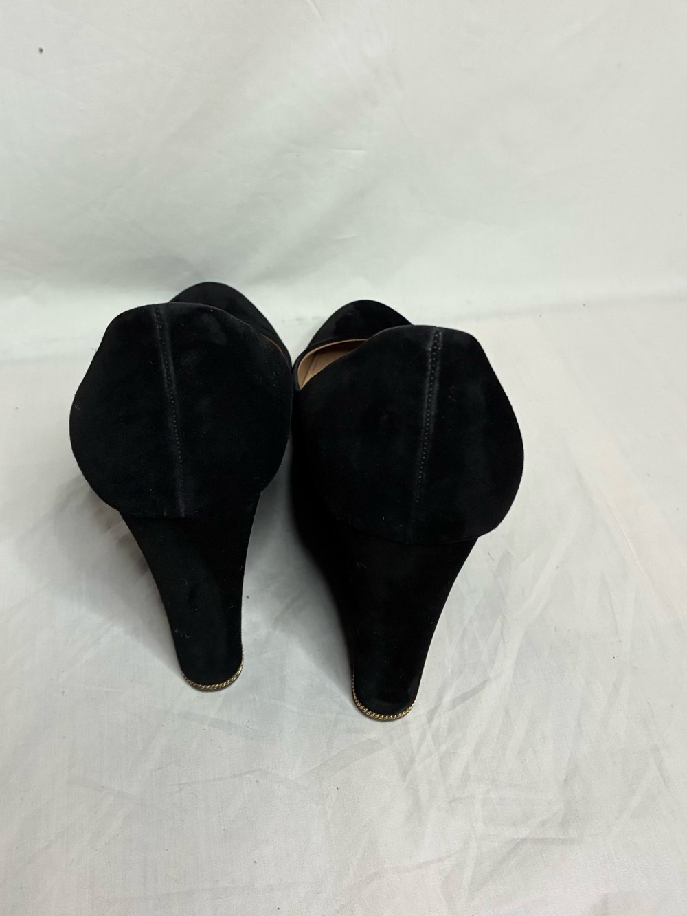 Ferragamo Suede Fiamma Wedges - Picture 4 of 12